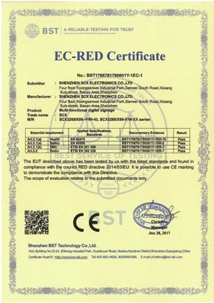 CE-RED certificate