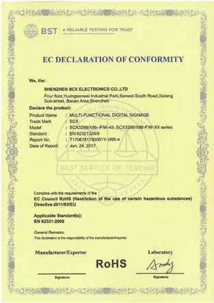 EC DoC — EC declaration of conformity