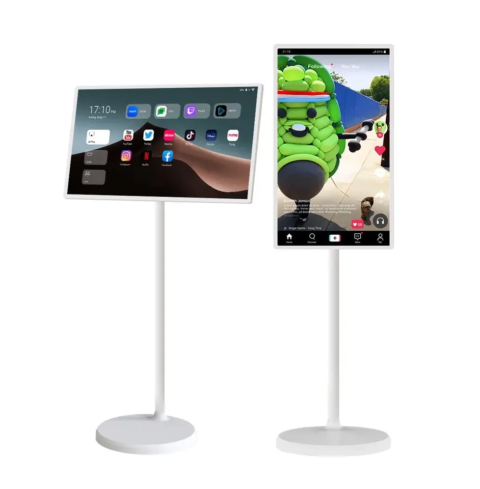 Rotating portable touch screen