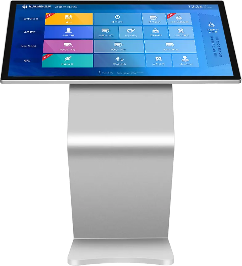 Horizontal touch table kiosk